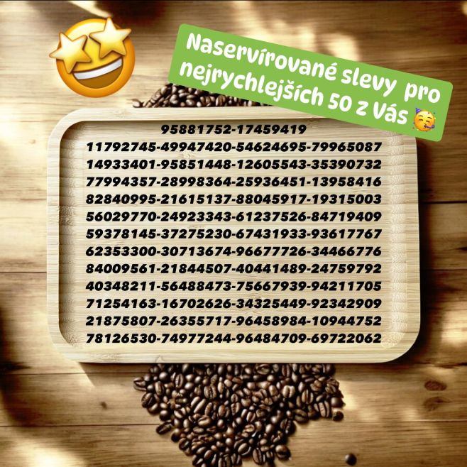 Rozhodli jsme se že vám na 1. Máje nadělíme dárek. 🎁 🥳 Proto jsme pro nejrychlejších 50 z vás naservírovali slevové kódy...